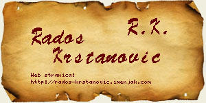 Radoš Krstanović vizit kartica